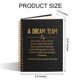 WUUCKOO A Dream Team 80 Sheets 160 Pages Funny Spiral Notebook, Team Appreciation Gifts for Employees, Team Member Gifts for Staff, Team Gifts for Coworkers Colleague