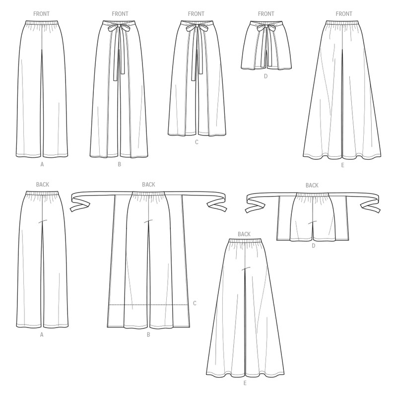 Simplicity 8134 Misses' Easy-to-Sew Pants and Shorts Sewing Pattern, Size