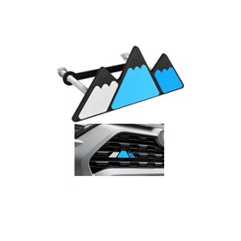 HZEL Car Grille Decor Badge, Tri-Color Emblem Auto Grid Insert Trims Decals, Vehicle Front Mesh Grille Label Decoration Sticker Accessories, Compatible with Sequoia 4-Runner High-Lander (Style A)