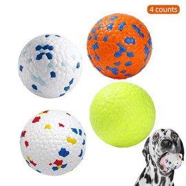 Dog Chew Toy, 4 Counts/set Interactive Dog Toy, Pet Chew Training Ball, Durable Dog Teething Toy, Indoor and Outdoor Fun Toy for Dogs and Cats