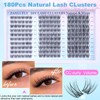 Lash Clusters Wispy Eyelash Clusters Natural CC-Curly Cluster Lashes zanlufly