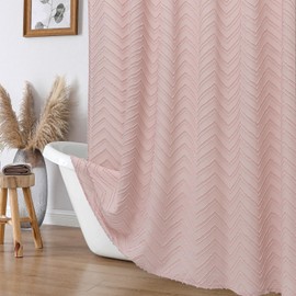 OVZME SXSX - Cortina de ducha (72 x 78 cm), color rosa rubor