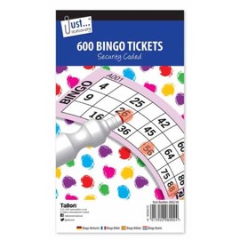 A&D LARGE 600 TICKET BINGO BOOK SECURITY CODED Card Game Pad Sheets Party Big Jumbo (3 Books)