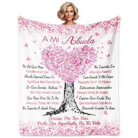 Regalos para Abuela, Regalo para Abuelita Blanket 60"X50", Grandma Gifts in Spanish, Grandma Birthday Gifts, Mothers Day Grandma Gifts, Día De La Abuela Madre, Regalo De Cumpleaños/Navidad Abuela