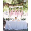 SZJH 12pcs 3.6 Feet/Piece Artificial Fake Wisteria Vine Ratta Hanging