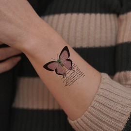 40 Sheets Small Butterfly Temporary Tattoos Stickers, individual Colored Mixed Style Butterfly Tattoo for Women Girls Kids Adult Body Art Decoration Gifts 730