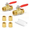 TAILONZ PNEUMATIC 2 BRASS BALL VALVE 1/4" BSP OUTSIDE THREAD