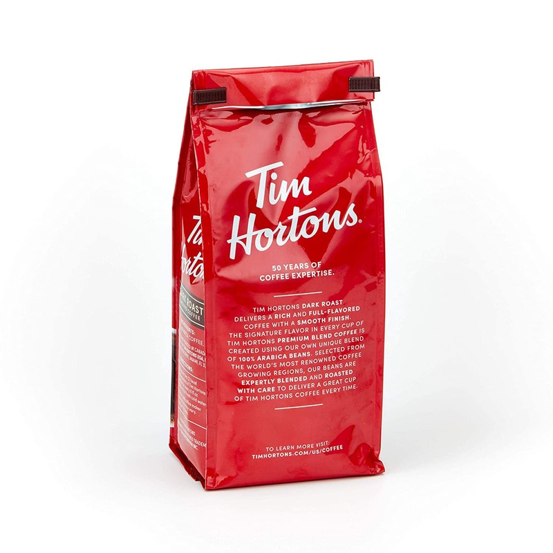 Tim Hortons Dark Roast, Rich Ground Coffee, Perfectly Balanced, Always