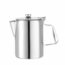 HENDI Coffee/Tea Pot with Hinged Lid, Coffee Pot, Kettle, Drip Kettle, Coffee, 1 L, Diameter 97 x (H) 142 mm, Stainless Steel