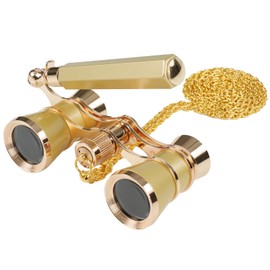 BOSTRON - Prismáticos de ópera de 3 x 25 pulgadas, compactos con mango y cadena ajustables, anteojos portátiles de teatro clásico, mini prismáticos para adultos, mujeres, niños, para música