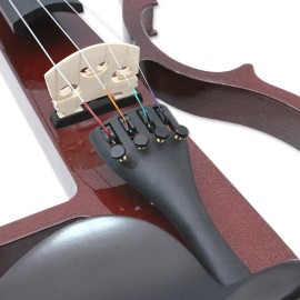 Yinfente 4/4 Silent Electric Violin Beginner Kit Case Cable Ebony Fittings perfect