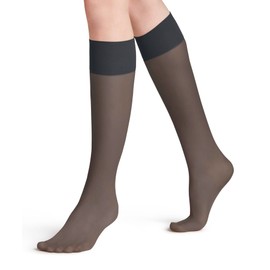 FALKE Women's Pure Matt 20 DEN W KH Sheer Plain 1 Pair Knee-High Socks, Grey (Graphite 3146) new - eco-friendly, 2.5-5