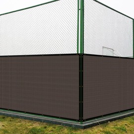 Coarbor 6'x40' Privacy Fence Screen Heavy Duty Fencing Mesh Fabric Shade Cover for Balcony Patio Deck Outdoor Garden Backyard, Brown
