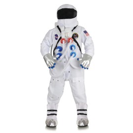Underwraps Men's Astronaut Costume Deluxe Suit, White, One Size
