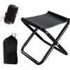 HYEPNED Folding Stool, Black, 150 kg Load Capacity, Folding Stool,