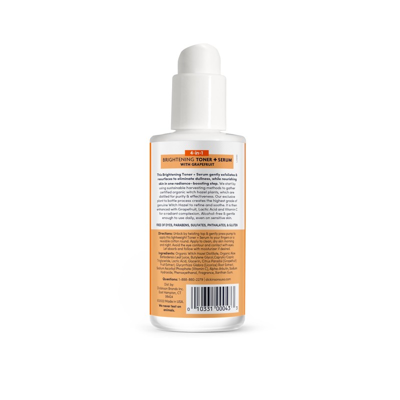 Dickinson's Original Witch Hazel Brightening Toner + Serum with Grapefruit