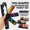 kander 30 Color Watercolor Paint Set with Detail Paint Brushes