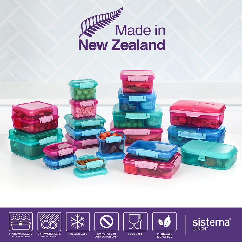 Sistema 3965 Lunch Slimline Quaddie 1.5L - Assorted Colors