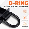 Lonffery Stake Pocket D Rings, 4PCS 18000lbs Heavy Duty Stake