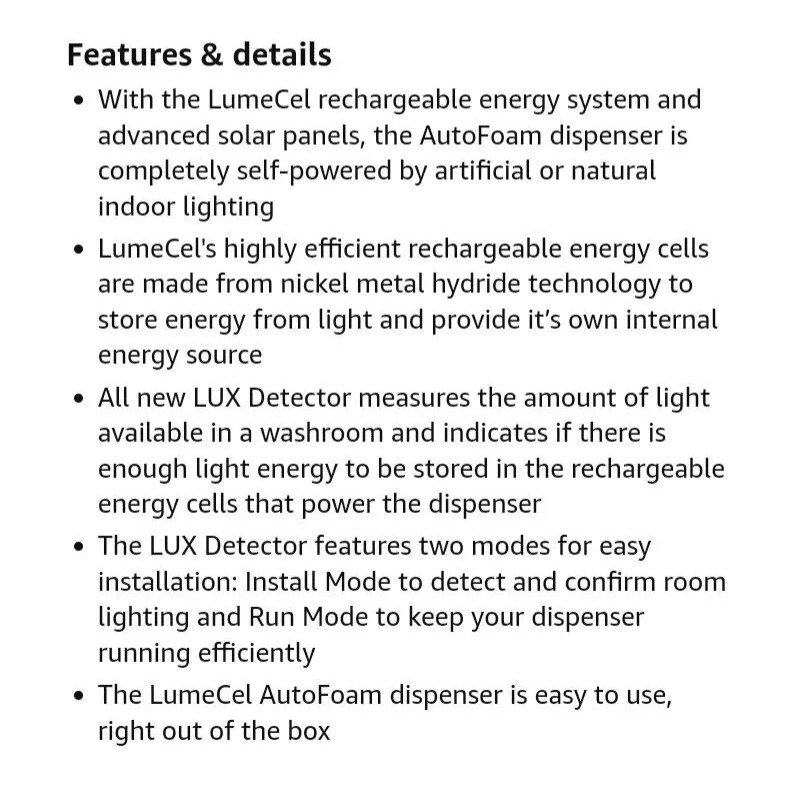 Rubbermaid Commercial 1980828 LumeCel AutoFoam Soap Dispenser, White/Grey Pearl