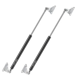 HUOPO 25 Inch 180lb/801N Gas Shock Strut Spring Lift Support for RV Bed Storage Cover Lids Floor Hatch Boat Shed Window Custom Heavy Duty Lid Basement Doors, Set of 2 with L-Type Mounting Brackets
