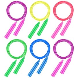 Aodaer - Juego de cuerda de saltar colorida para exteriores, cuerda de saltar ajustable de 7.3 pies para actividades al aire última intervensión, depo