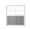 24" x 27" White Flush Mount Window, Great for Sheds,