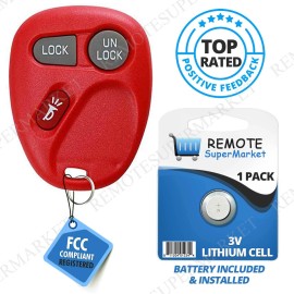 RemoteSuperMarket Replacement for GMC Sierra Sonoma Yukon Remote Car Keyless Entry Key Fob Red