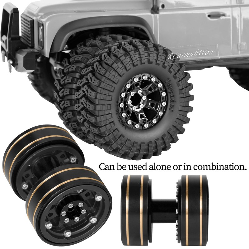 RCarmubWow RC 1.3 Beadlock Wheels Single & Dually for 1/18