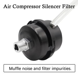 Tnuocke 2 pcs 1/4" Thread Air Compressor Silencer,Air Compressor Intake Filter Sound Muffler Accessories 13mm for generators,blowers, exhaust ports