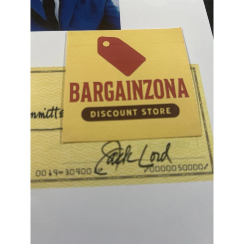 Jack Lord Signed Check Autograph COPY