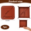 Foldable Leather Key Tray, 22 x 22 cm, Cube Pad