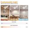 AYSEMO 36" Low Profile Ceiling Fan with Lights & Remote