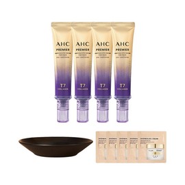 AHC Eye Cream Season 13 40ml x4 + Ceramic Soap Dish + 5 Bare Face Samples / AHC 아이크림 시즌13 40ml x4 + 도자기 비누 받침대 + 맨얼굴 샘플 5매