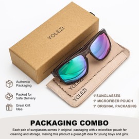 YOLEZI Polarized Sunglasses with UV400 Protection， Classic Retro Style for Men and Women Cycling Driving Fishing, Gradient