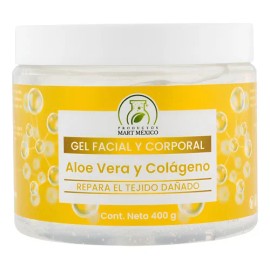 Gel Facial Aloe Vera Colágeno Luminosidad Productos Mart Mexico 400g Día/Noche