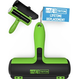 Triton Pet Hair Removal Tool w/Fur Trapping Compartment - Easy to Use Pet Hair Roller, Fur Remover Tool - Cat and Dog Fur Remover - Pet Hair Remover for Furniture, Couch, Bedding, Clothes, Car