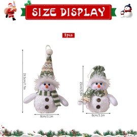 Snowman Christmas Decoration Indoor, Pack of 2 Gnome Christmas, Snowman Decoration with LED Light, Christmas Decoration Indoor, Snowman Christmas Decorations, LED Snowman Figure, for Christmas Table