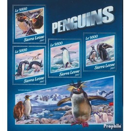 Prophila Collection Sierra Leone 8895-8898 Small Sheet (Complete Edition) 2017 Penguins (Collector's Stamps) Birds