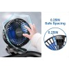 Sweetfull Portable Clip-on Fan 4000mAh Rechargeable LED Display 4 Speeds