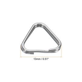 PATIKIL Camera Strap Lug Ring, 20 Pack Metal Triangle Split Ring Hook Adapter Universal for Camera Shoulder Strap, Silver