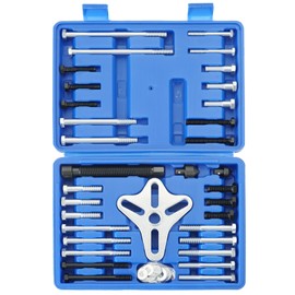 Acymner Harmonic Balancer Puller Set | 46PCS Power Steering Pulley Puller Installer Tool Set, Steering Wheel Pulling Set, Flywheel Remover, Crankshaft Pulley Removal (Blue)