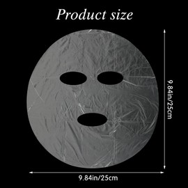 Ptwola 200 Sheets Facial Plastic Mask Disposable Moisturizing Face Masks Pre-cut Facial Paper Transparent Thin Facial Wrap Moisture Retention for Skin Care DIY Spa