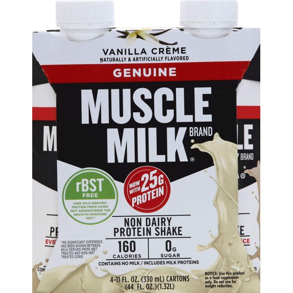 Muscle Milk Vanilla Creme Dietary Supplement 4ct, 44 Fl Oz
