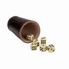 GICO Quality dice cup (genuine leather) standard (9 cm) brown