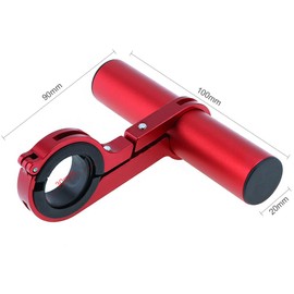 JPOJPO - Extensor de manillar de bicicleta para velocímetro, luz de faro delantero, aleación de aluminio, 10 mm, color negro