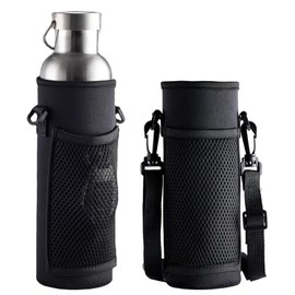 Water Bottle Cover, Shoulder 31.5 - 39.4 fl oz (800 - 1000 ml), Diameter 3.0 - 3.5 inches (7.5 - 9 cm), Height 9.1 inches (23 cm), Bottle Strap, Drink Holder, Bottle Case, Crossbody Type, Adjustable