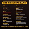 Carbide Chainsaw Chain 14 Inch, 3/8" LP Pitch, .050" Gauge,