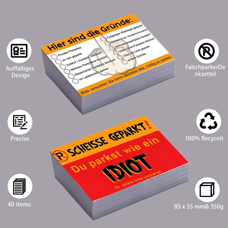 Dongcill 100 pieces of parked cards 9 x 5.4 cm