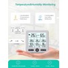 Indoor Outdoor Digital Thermometer Hygrometer with 3 Wireless Sensors, Temperature